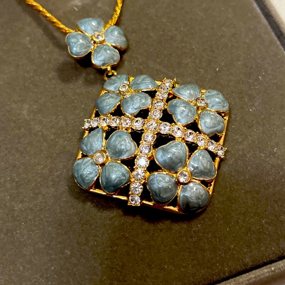 Nolan Milller’s Enamel Flower Box Adjustable Necklace
